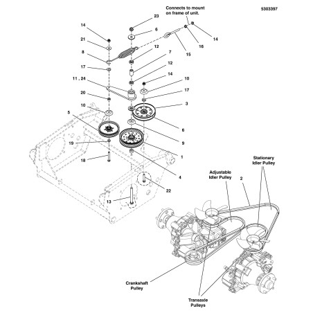 PULEGGIA-TENDITORE-V, 5.83OB, .38ID, .94W, STL LR5102093 ORIGINALE Ferris | Newgardenstore.eu