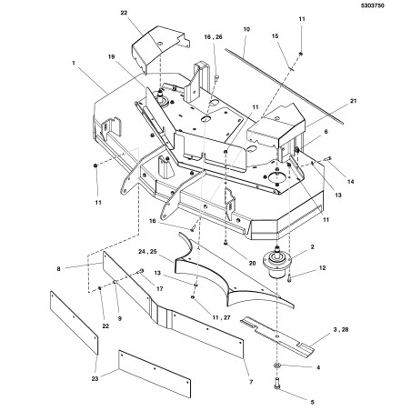 ENSEMBLE LAME PIATTO 48" 16.25"X3 FW25 IS700 IS1500 | Newgardenstore.eu