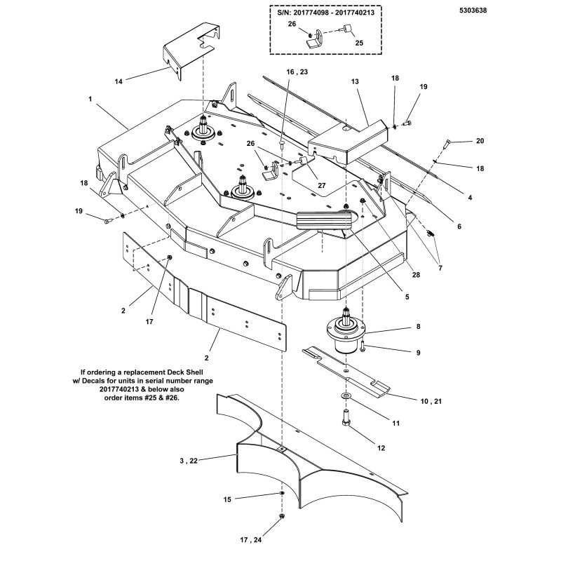 BLADE SET, MULCH, PLATE 44 (SET OF 3) LR5103366S GENUINE Ferris BLADE SET, MULCH, PLATE 44 (SET OF 3) LR5103366S GENUINE Ferris