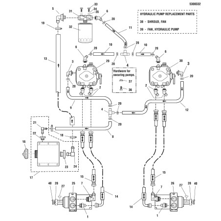 TUBO FLESSIBILE ASSY, 22,50" 53 - /- LR5102099 ORIGINALE Ferris | Newgardenstore.eu