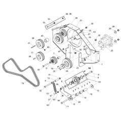 PULEGGIA TENDICINGHIA COMPLETA . IS5100 LR5600200 ORIGINALE Ferris