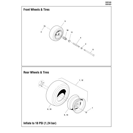 TIRE, 22 X 10 X 10 LR5100006X1 ORIGINAL Ferris | Newgardenstore.eu