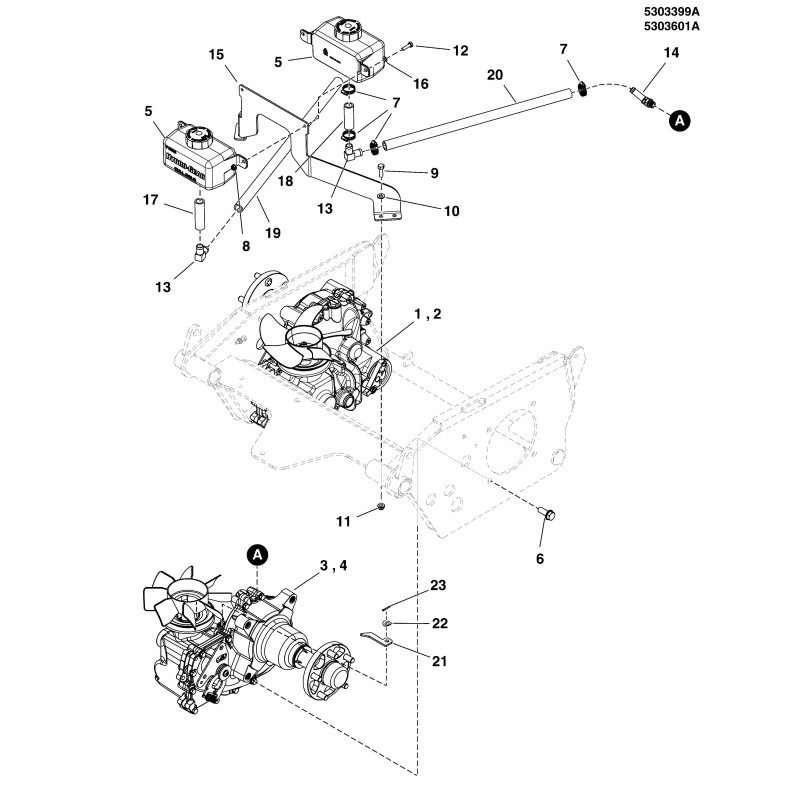 TRANSAXLE ZT4400 LH 1710-10 57L L-ACHSE
