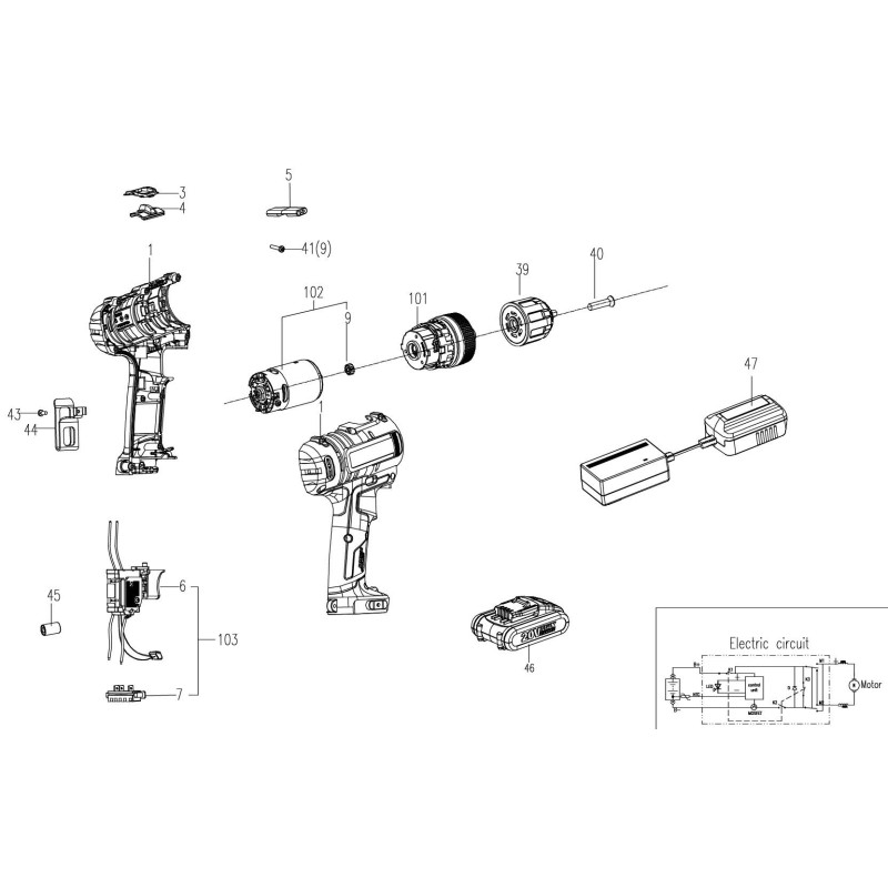 Screw XR50014292 ORIGINAL Worx