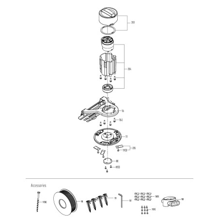 Worx M4*14 XR50040365 ORIGINAL Screw Washer Assembly | Newgardenstore.eu