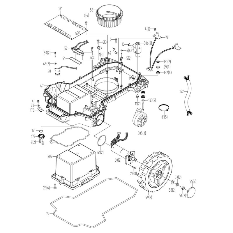 Sealing cover XR50026373 ORIGINAL Worx