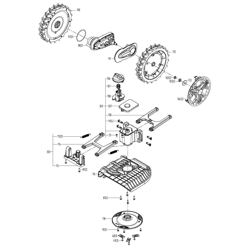 Compression spring XR50040658 ORIGINAL Worx