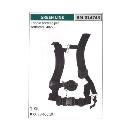 Paar Auffanggurte für Gebläse GB650 GREEN LINE | Newgardenstore.eu