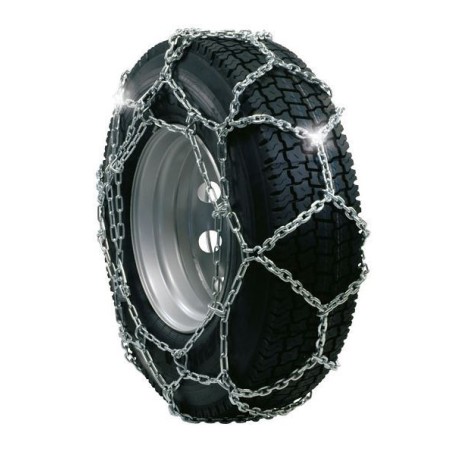 Pair of snow chains cross wheel tyre tractor 16x5.50-8 4.00-8 | Newgardenstore.eu