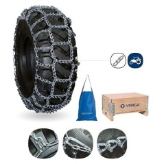 Paire de chaînes à neige pour tracteurs et machines de travail VERIGA 95568 | Newgardenstore.eu