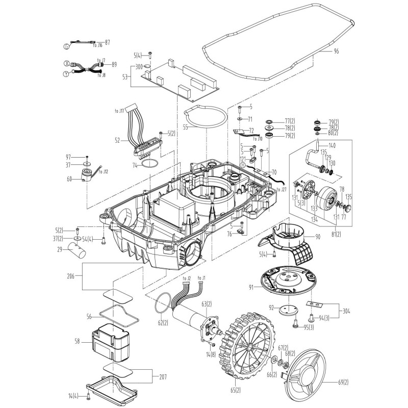 ORIGINAL Worx XR50029497 BATTERY COVER SET