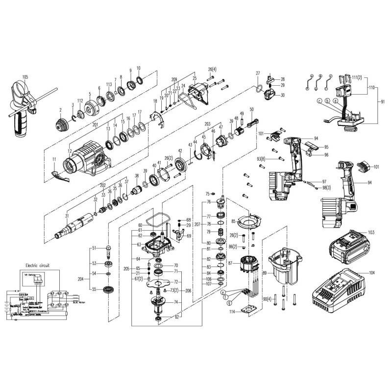 Rondella XR50038106 ORIGINALE Worx