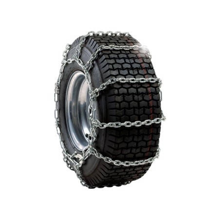 Pair of 18x8.50-8 lawn tractor tyre snow chains | Newgardenstore.eu