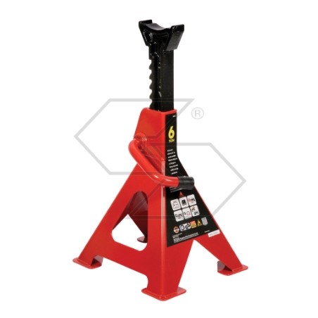 Pair of adjustable stands capacity 6000Kg height closed 390 mm open 610mm | Newgardenstore.eu