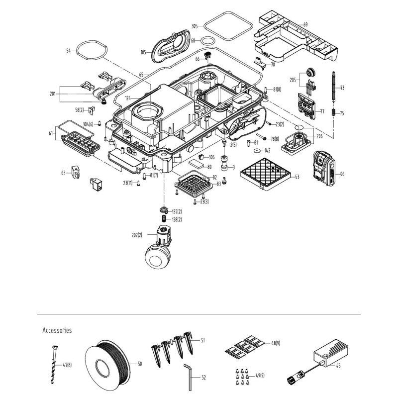 Sealing strip XR50040743 ORIGINAL Worx