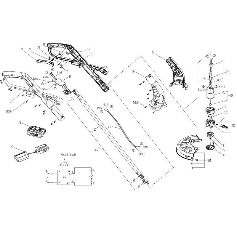 Assemblage de fils internes