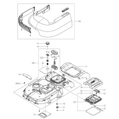 Coperchio della batteria XR50044025 ORIGINALE Worx