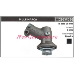 Coppia conica decespugliatore 011030 Ø asta 28 Ø innesto 6 innesto quadro