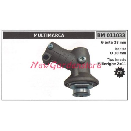 Brushcutter bevel gear pair 011033 Shaft Ø 2 Shaft Ø 10 millerighe Z 11 | Newgardenstore.eu