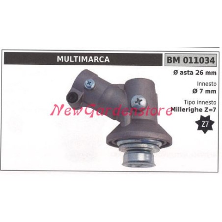 Coppia conica decespugliatore 011034 Ø asta 26 Ø innesto 7 millerighe Z 7 | Newgardenstore.eu