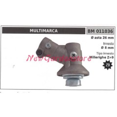 Coppia conica decespugliatore 011036 Ø asta 26 Ø 8 millerighe Z 9