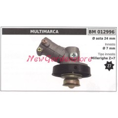 Coppia conica decespugliatore 012996 asta Ø 24 innesto Ø 7 millerighe Z 9