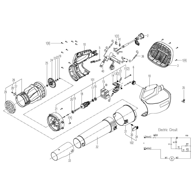 Worx XR50029744 VARIABLE SPEED BOARD ASSEMBLY ORIGINAL
