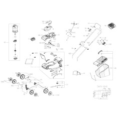 Montaggio della cassetta di raccolta dell'erba XR50040553 ORIGINALE Worx