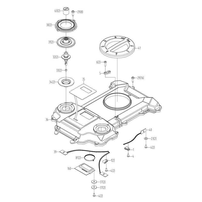 Tastiera XR50025055 ORIGINALE Worx