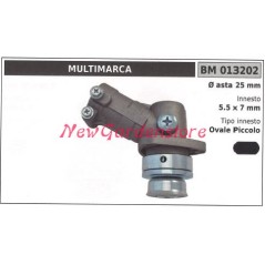 Coppia conica decespugliatore 013202 Ø 25 Ø innesto 5.5x7 ovale piccolo