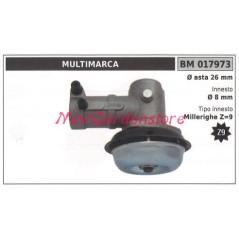 Brushcutter bevel gear pair 017973 Shaft Ø 26 Ø 8 millerighe Z 9 | Newgardenstore.eu