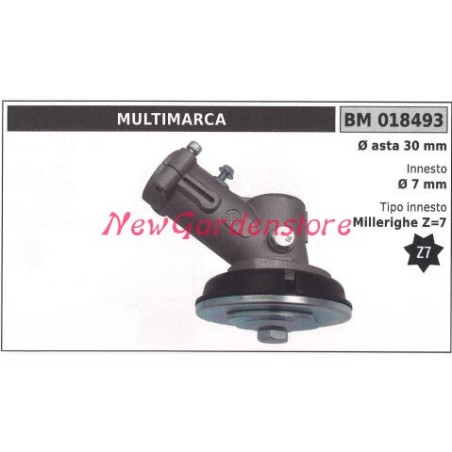 Brushcutter bevel gear pair 018493 30 dia. shaft Ø 7 millerighe Z 7 | Newgardenstore.eu