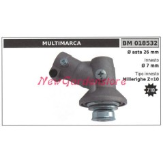 Coppia conica decespugliatore 018532 Ø asta 26 Ø innesto 7 millerighe Z 10 | Newgardenstore.eu