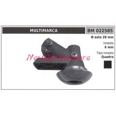 Par de engranajes cónicos para desbrozadora 022585 Eje Ø 28 vástago Ø 6 tipo cuadrado | Newgardenstore.eu