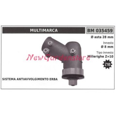 Coppia conica decespugliatore 035459 Ø asta 28 Ø innesto 8 millerighe Z 10 | Newgardenstore.eu