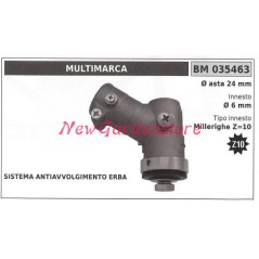 Coppia conica decespugliatore 035463 Ø asta 24 Ø innesto 6 millerighe Z 10 | Newgardenstore.eu