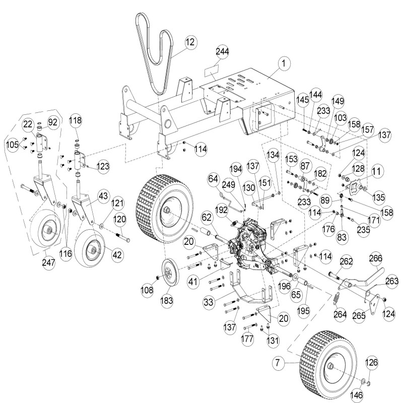 GRUPPO CONTROLLO VELOCITÀ CAVO AR362312-S ORIGINALE Billy Goat
