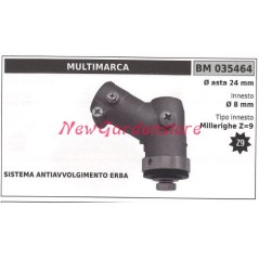 Coppia conica decespugliatore 035464 Ø asta 24 Ø innesto 8 millerighe Z 9