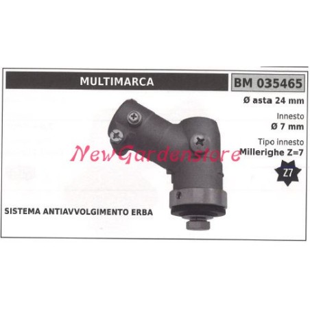 Coppia conica decespugliatore 035465 Ø asta 24 Ø innesto 7 millerighe Z 7 | Newgardenstore.eu