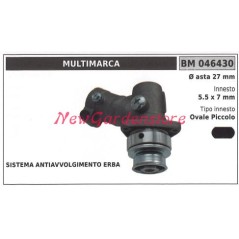 Coppia conica decespugliatore 046430 Ø asta 27 Ø innesto 5.5x7 ovale piccolo