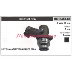 Coppia conica decespugliatore 046440 Ø asta 27 Ø innesto 6 innesto quadro