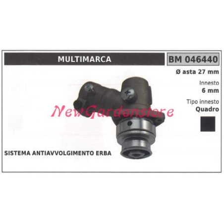 Coppia conica decespugliatore 046440 Ø asta 27 Ø innesto 6 innesto quadro | Newgardenstore.eu