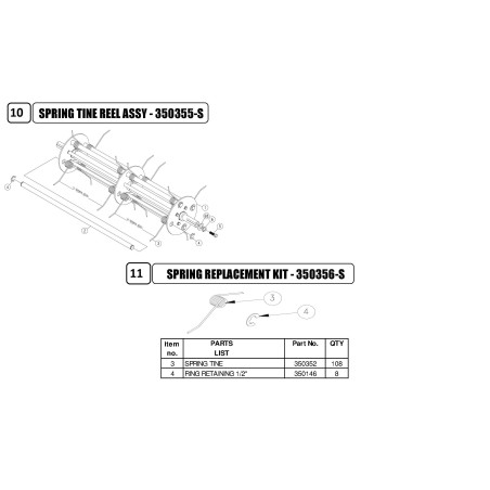 SPRING FOR SPRING ROTOR * . PR500 AR350352 ORIGINAL Billy Goat | Newgardenstore.eu