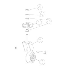 RUEDA DE 4" DE DIÁMETRO X 2" CON LLAVE | Newgardenstore.eu