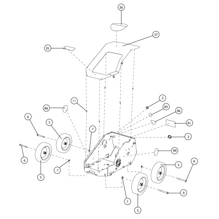 SCR-CAP, HEX .625"-11 X 5.500" G5 ZP AR8041153 ORIGINAL Billy Goat | Newgardenstore.eu