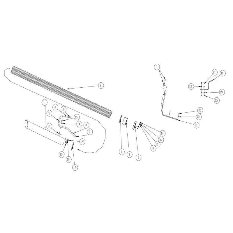 Schlauchhalterungssatz 5" Griff MV