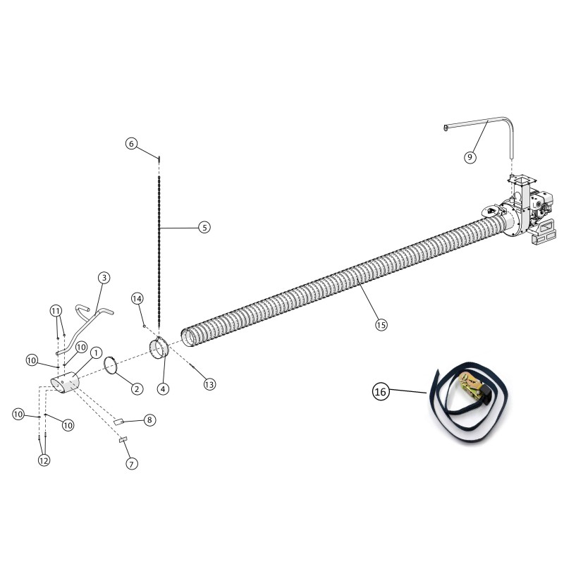 SANGLE, 1” X 60” À CLIQUET SANS FIN