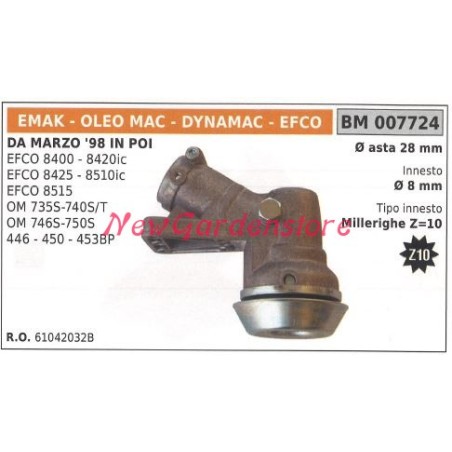 Paire d'engrenages coniques EMAK pour débroussailleuse OM746S 750S EFCO 8400 8420ic 007724 | Newgardenstore.eu