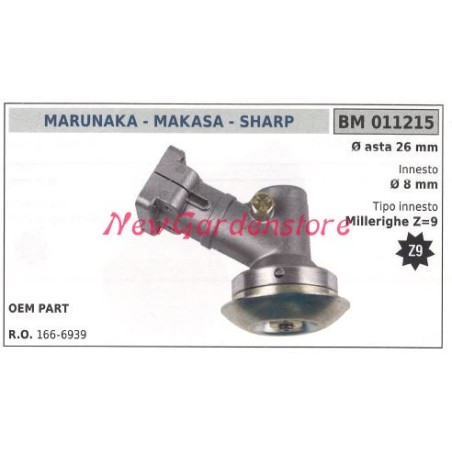 Par engranajes cónicos desbrozadora MARUNAKA pieza oem 011215 | Newgardenstore.eu