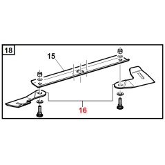 Pair of left-hand retractable blades ORIGINAL GIANNI FERRARI professional machine | Newgardenstore.eu